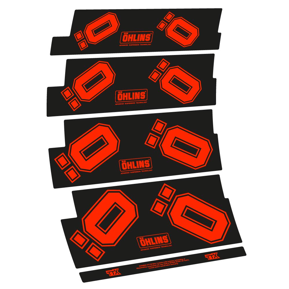 Decal Ohlins TTX, Shock Absorber, bike sticker vinyl