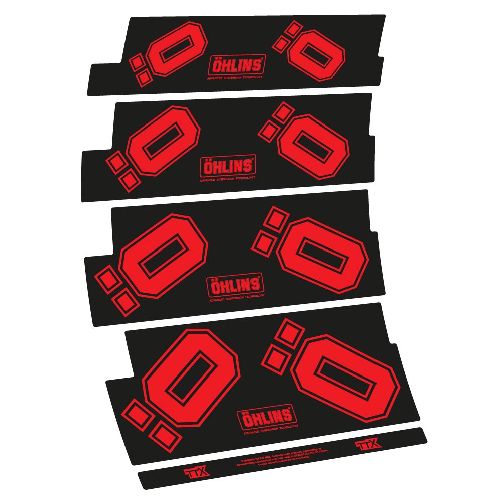 Decal Ohlins TTX, Shock Absorber, bike sticker vinyl
