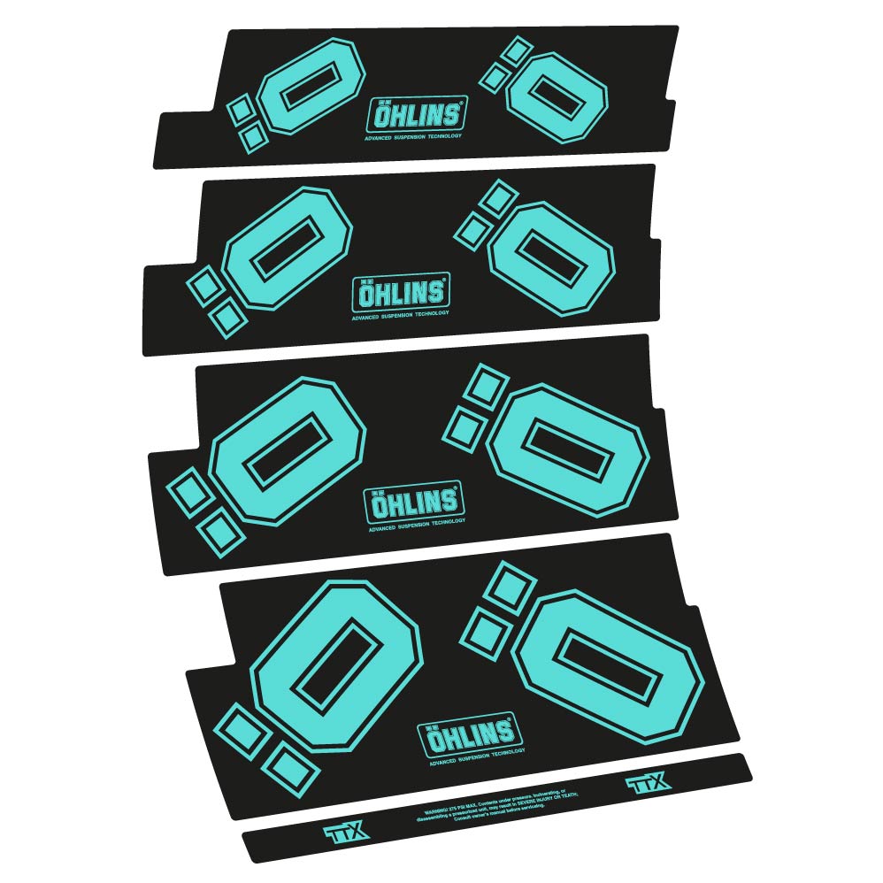 Decal Ohlins TTX, Shock Absorber, bike sticker vinyl