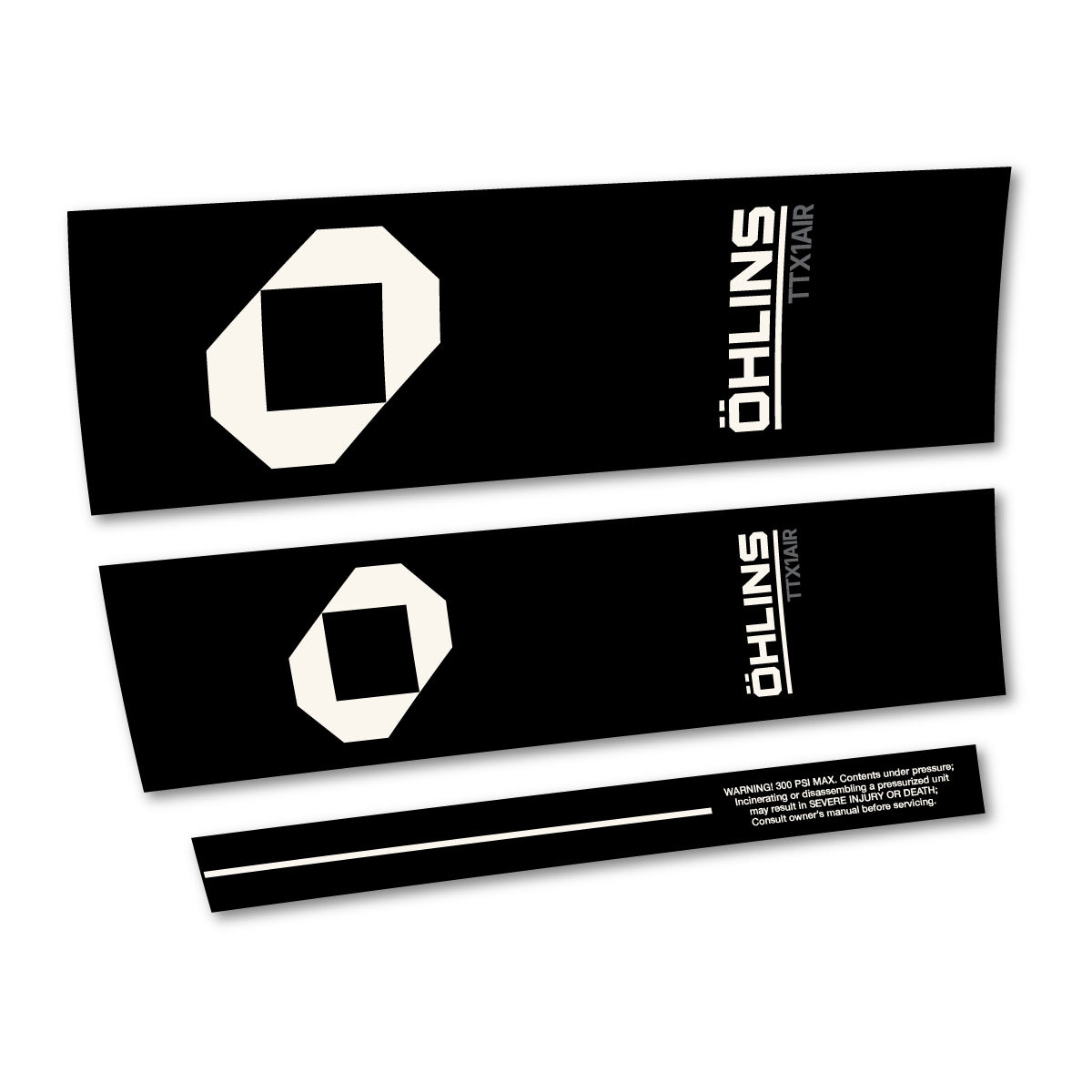 Stickers for Öhlins TTX1 AIR M.2 2027, Rear Shock vinyl decals - Bone White