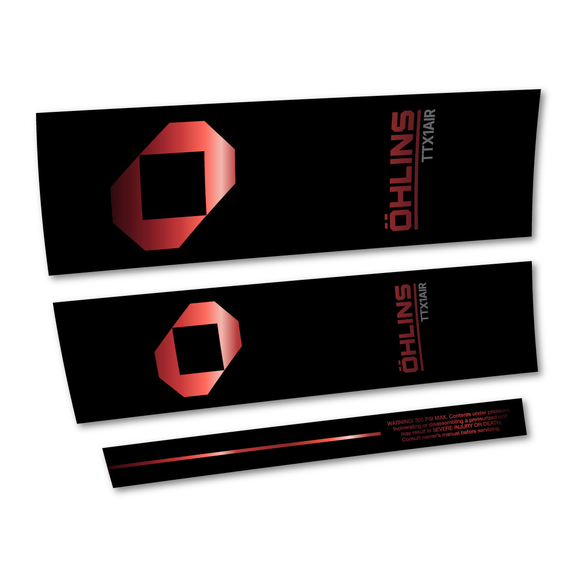 Stickers for Öhlins TTX1 AIR M.2 2027, Rear Shock vinyl decals - Copper