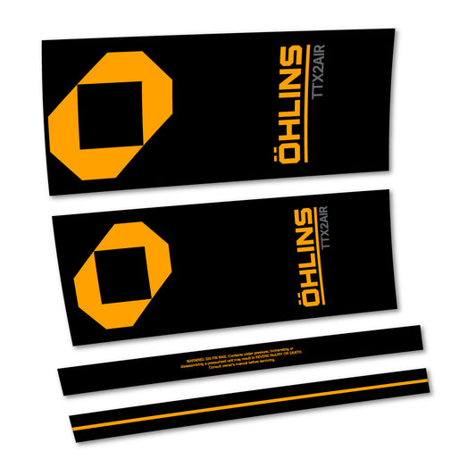 Stickers for Öhlins TTX2 AIR M.2 2027, Rear Shock vinyl decals