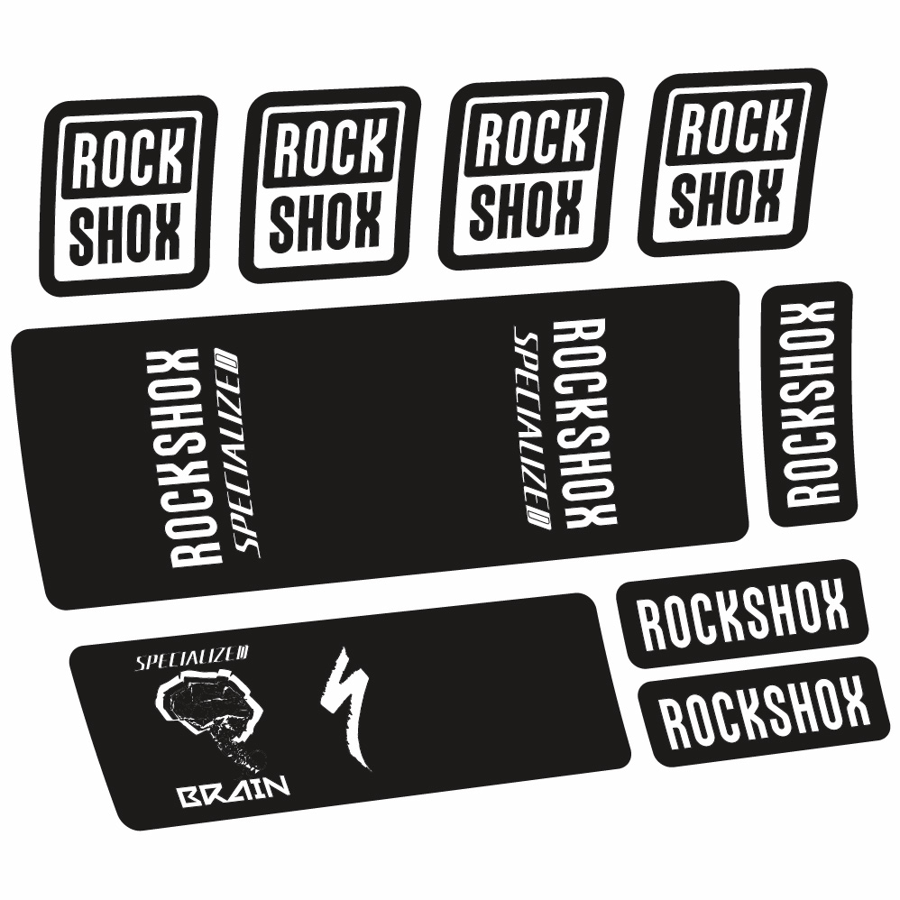 Aufkleber Rock Shox Specialized Micro Brain 2018, Stoßdämpfer, Fahrradaufkleber Vinyl