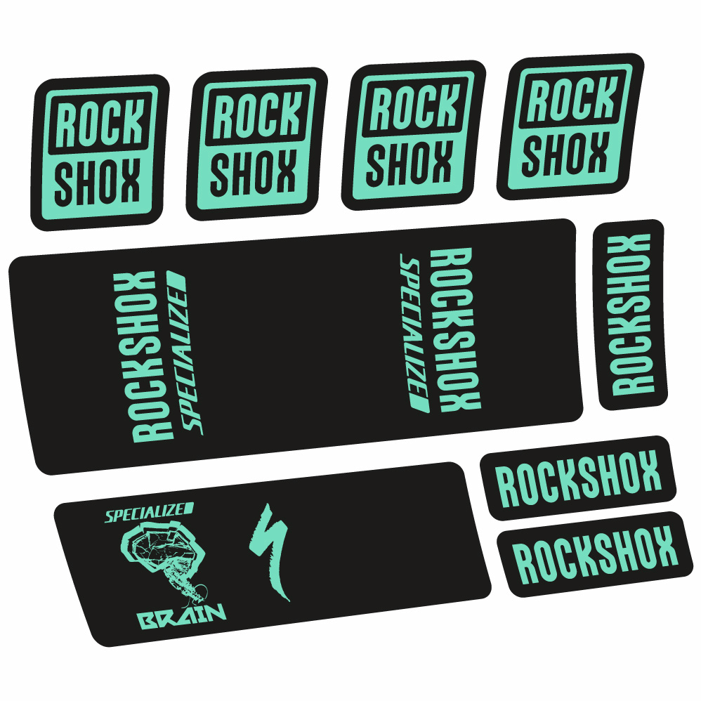 Aufkleber Rock Shox Specialized Micro Brain 2018, Stoßdämpfer, Fahrradaufkleber Vinyl