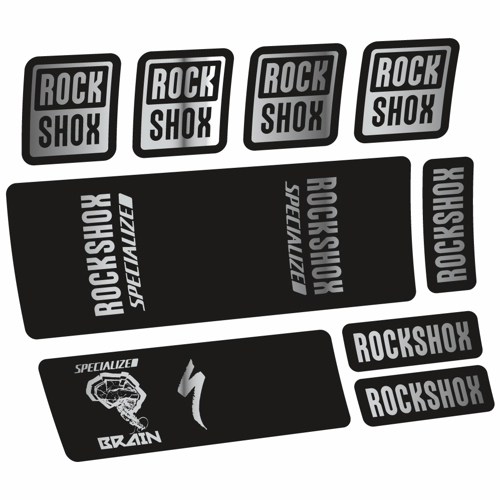 Aufkleber Rock Shox Specialized Micro Brain 2018, Stoßdämpfer, Fahrradaufkleber Vinyl