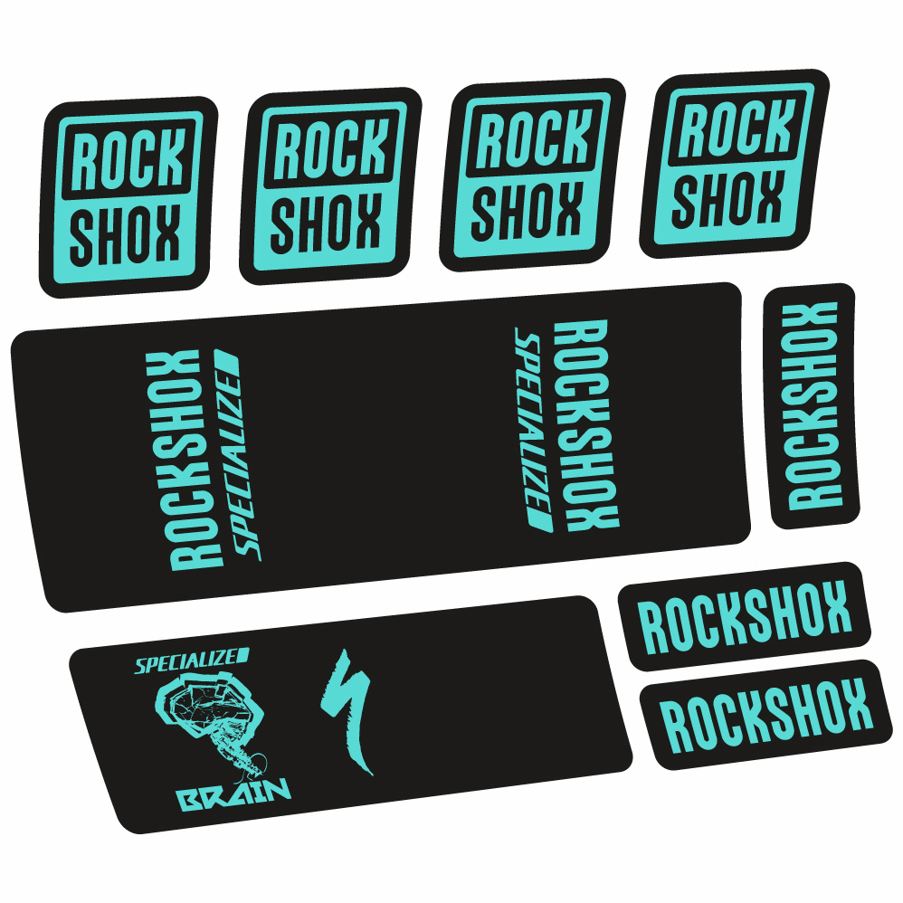Aufkleber Rock Shox Specialized Micro Brain 2018, Stoßdämpfer, Fahrradaufkleber Vinyl