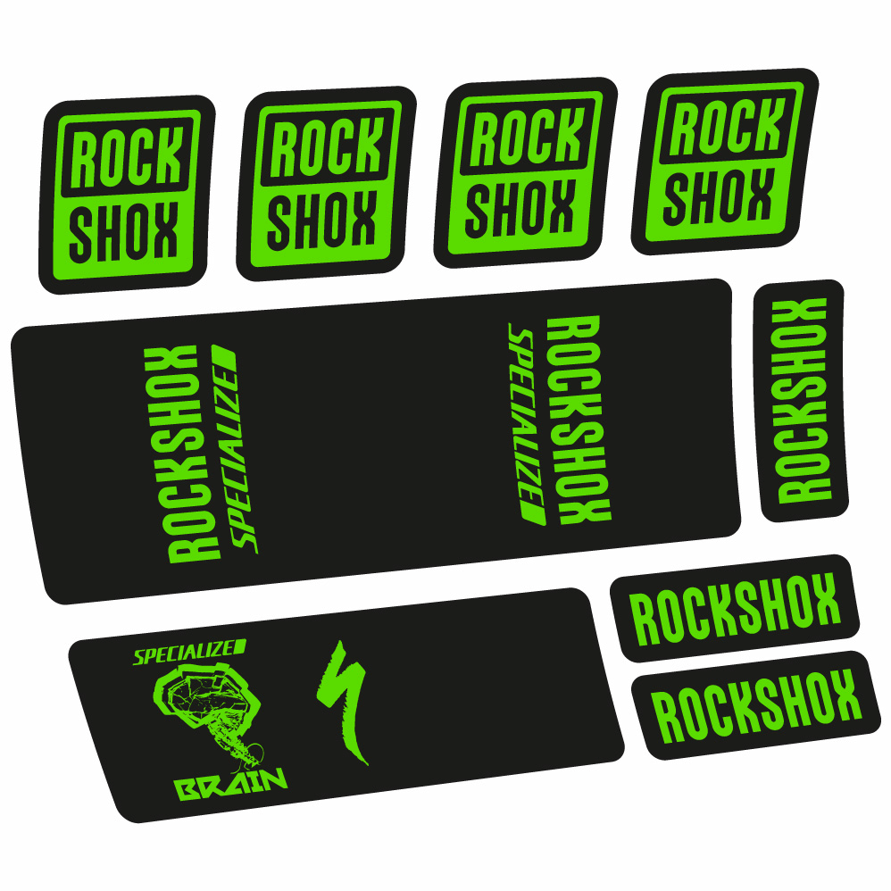 Aufkleber Rock Shox Specialized Micro Brain 2018, Stoßdämpfer, Fahrradaufkleber Vinyl