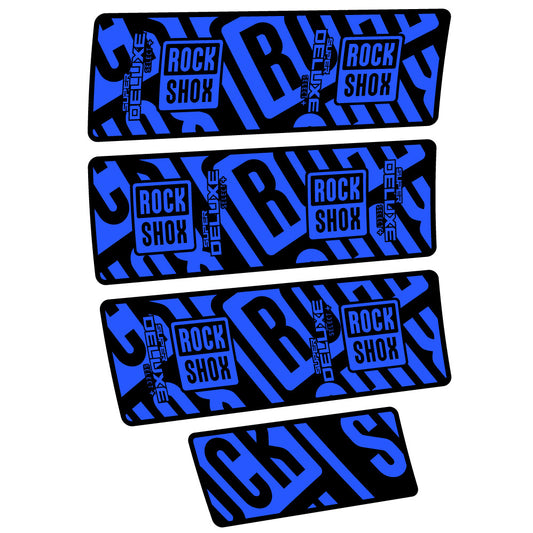 Medium Blue decal for Rock Shox Super Deluxe Select Plus rear shock – bike sticker vinyl