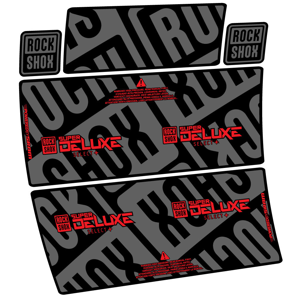 Decal RockShox Super Deluxe Select Plus, Sock Absorber, bike sticker vinyl