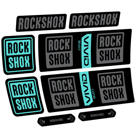Blue Green decal for RockShox Vivid Coil Select rear shock – bike sticker vinyl