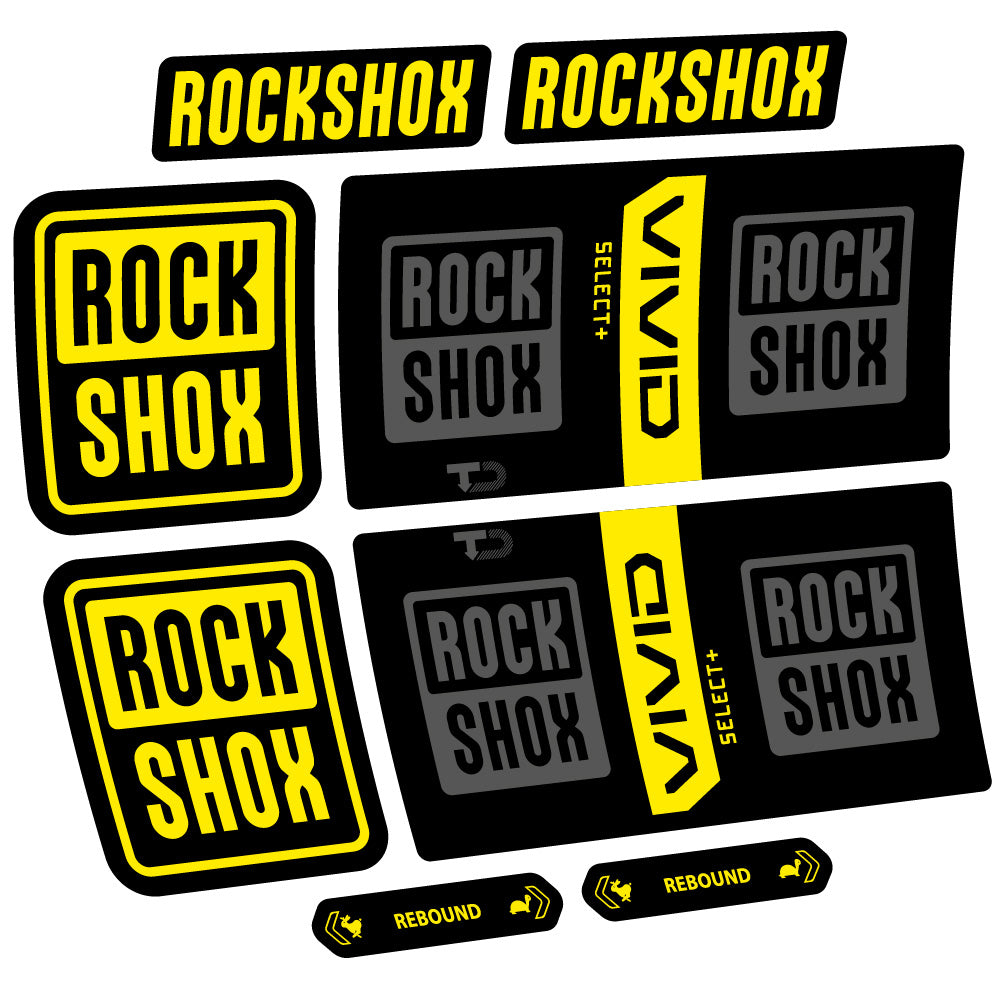 Decal RockShox Vivid Coil Select Plus, Shock Absorber, bike sticker vinyl