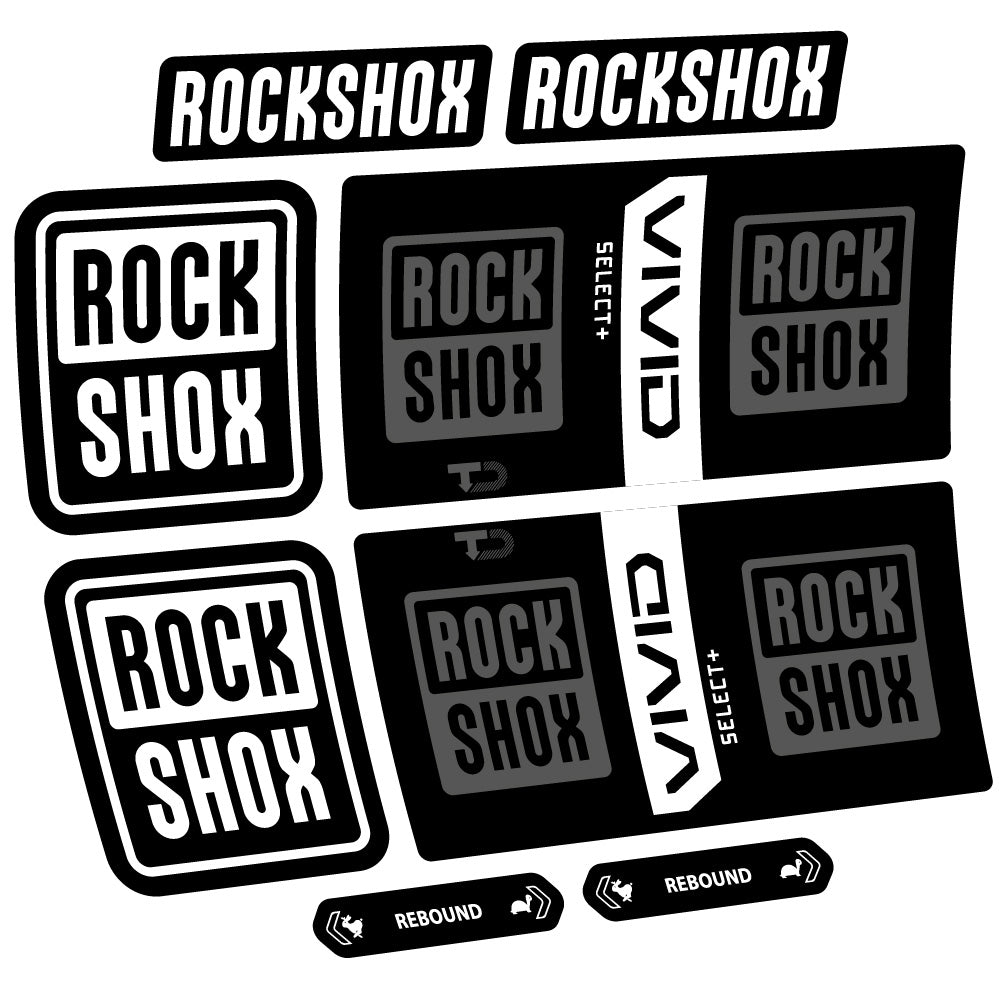 Decal RockShox Vivid Coil Select Plus, Shock Absorber, bike sticker vinyl