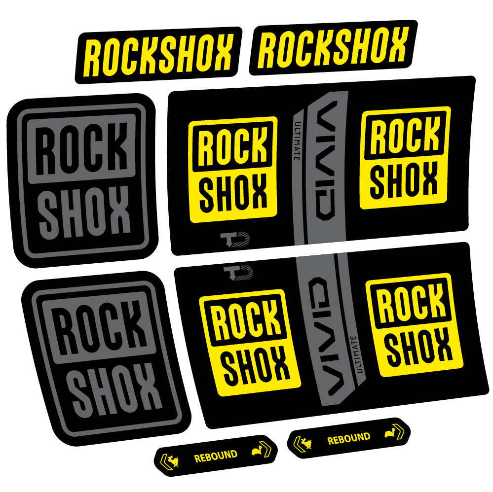 Decal RockShox Vivid Coil Ultimate, Shock Absorber, bike sticker vinyl