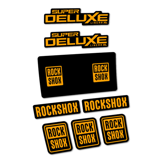 Stickers for RockShox Super Deluxe Base 2027, Rear Shock vinyl decals