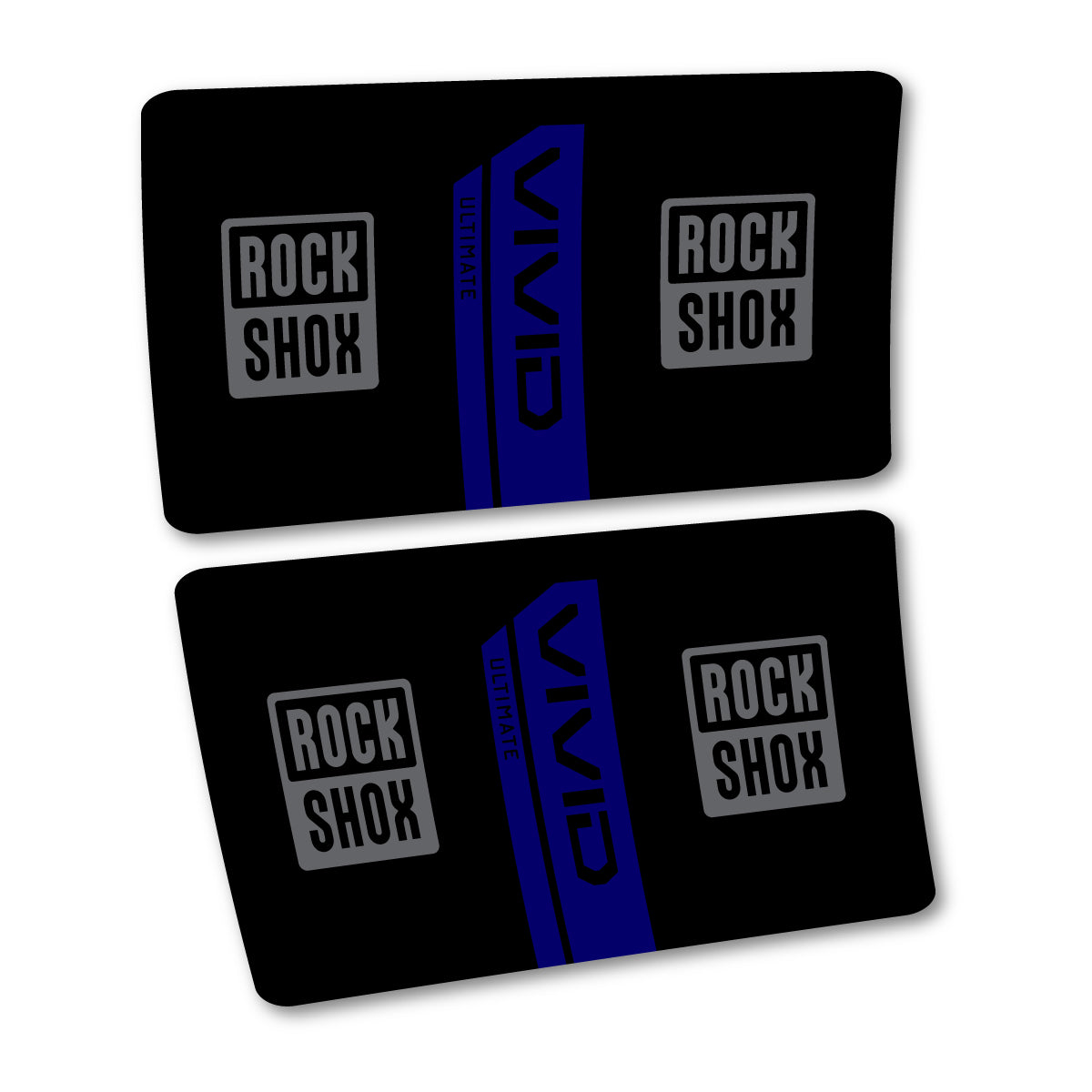 Stickers for RockShox Vivid Coil Ultimate Flight Attendant 2027, Rear Shock vinyl decals - Scandinavian Blue
