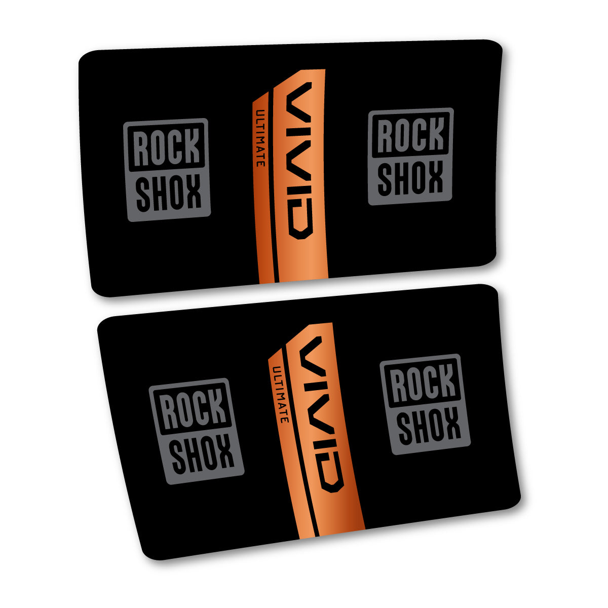 Stickers for RockShox Vivid Coil Ultimate Flight Attendant 2027, Rear Shock vinyl decals - Bronze