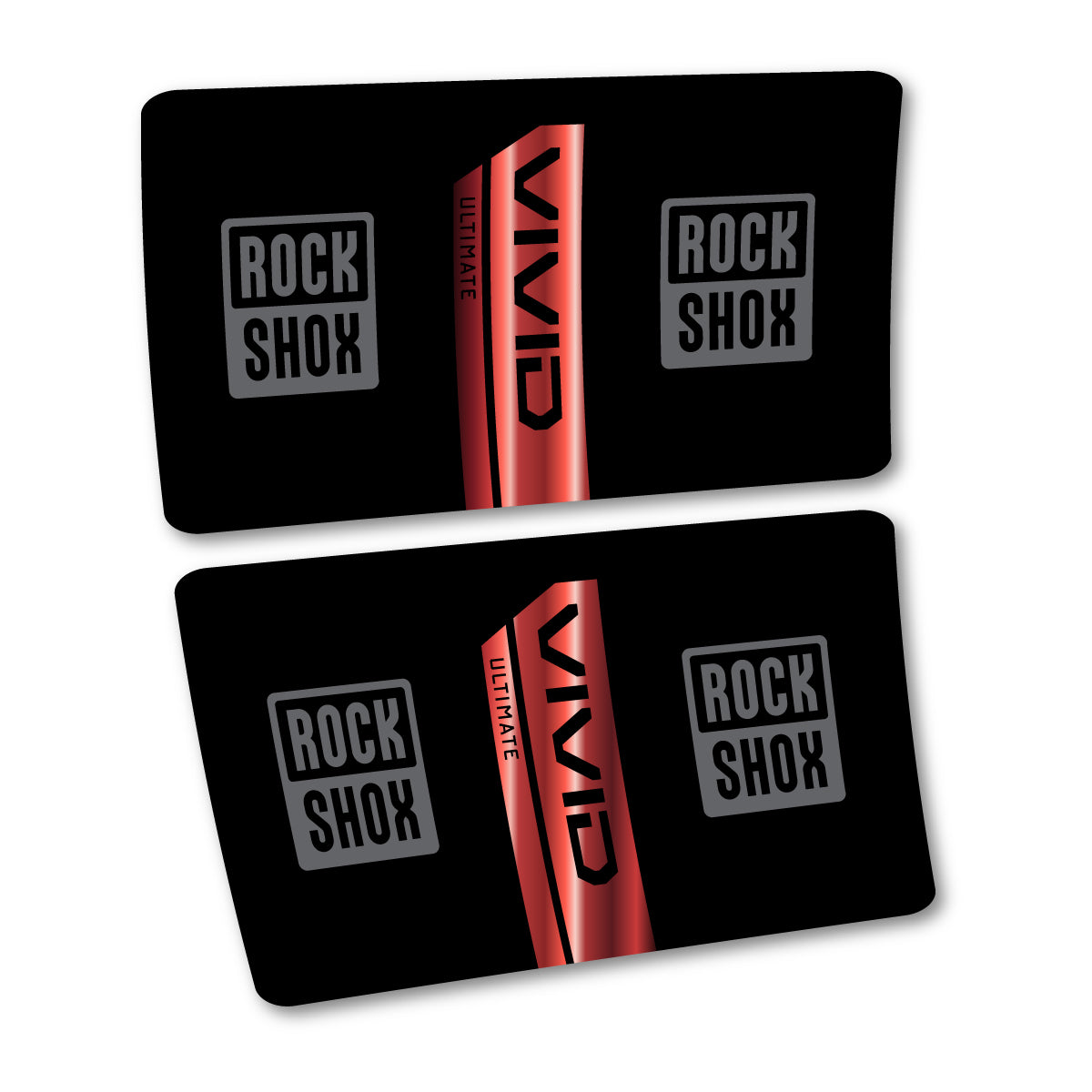 Stickers for RockShox Vivid Coil Ultimate Flight Attendant 2027, Rear Shock vinyl decals - Copper