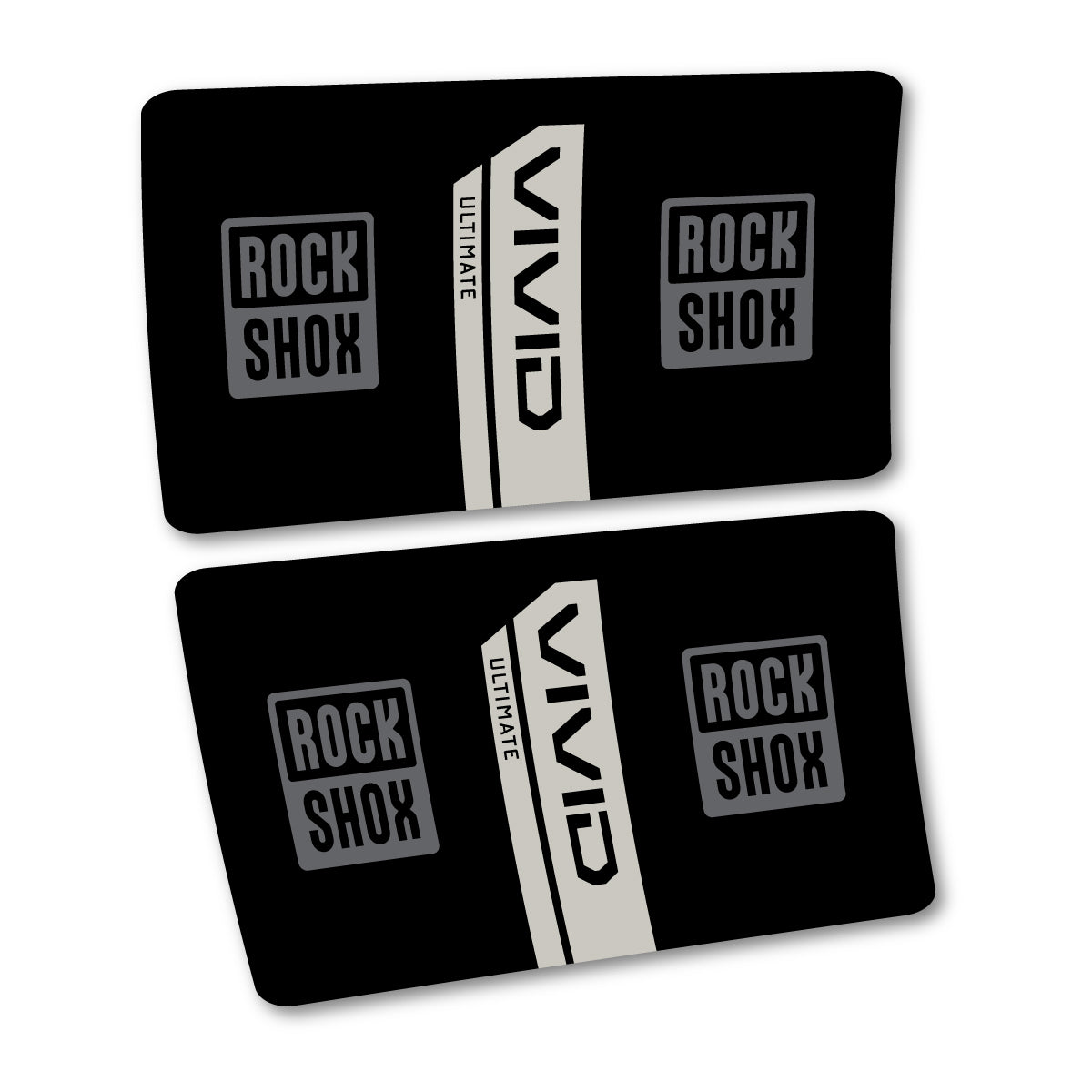 Stickers for RockShox Vivid Coil Ultimate Flight Attendant 2027, Rear Shock vinyl decals - Light Grey