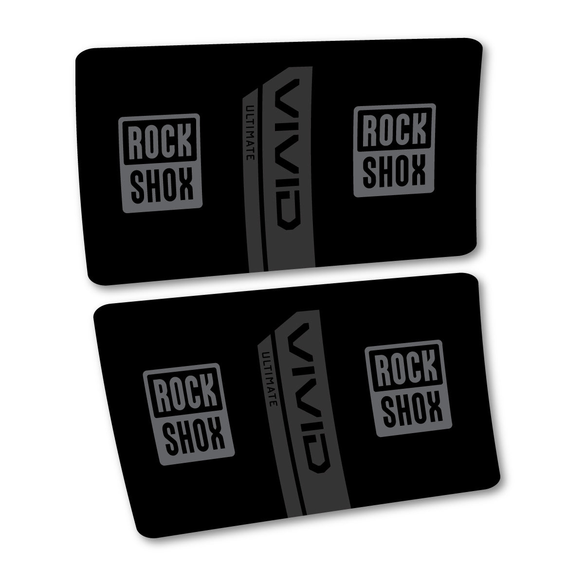 Stickers for RockShox Vivid Coil Ultimate Flight Attendant 2027, Rear Shock vinyl decals - Very Dark Grey