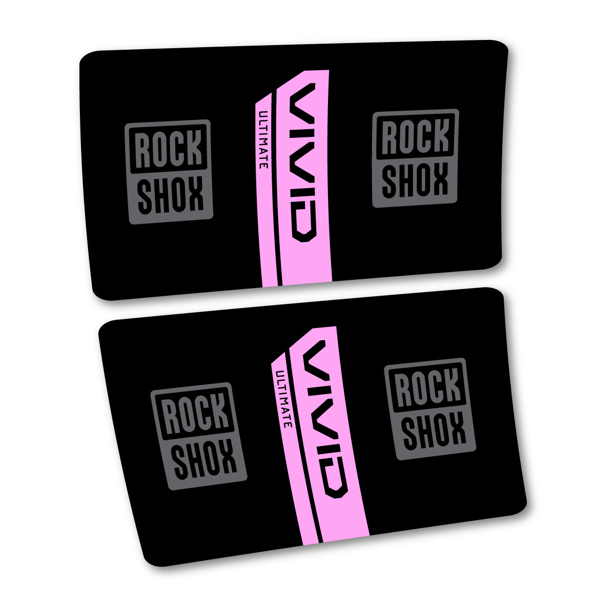 Stickers for RockShox Vivid Coil Ultimate Flight Attendant 2027, Rear Shock vinyl decals - Light Lilac