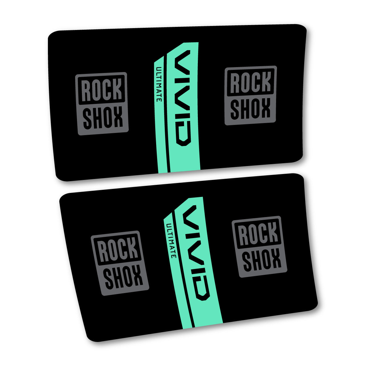 Stickers for RockShox Vivid Coil Ultimate Flight Attendant 2027, Rear Shock vinyl decals - Mint