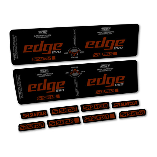 Brown decal for SR Suntour Edge Evo LV 2CR 2025 rear shock – bike sticker vinyl