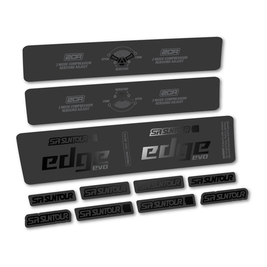 Black decal for SR Suntour Edge Evo LVN 2CR 2025 rear shock – bike sticker vinyl