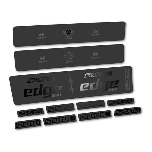 Black decal for SR Suntour Edge Evo LVN R 2025 rear shock – bike sticker vinyl