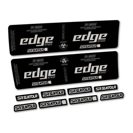 Light Grey decal for SR Suntour Edge Evo LV R 2CR 2 2025 rear shock – bike sticker vinyl