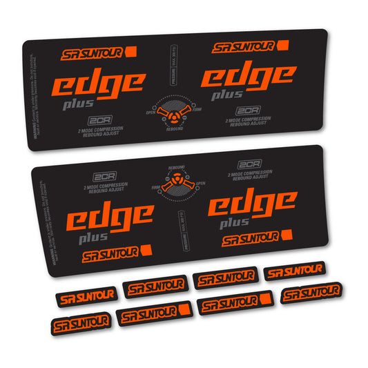 Orange decal for SR Suntour Edge Plus 2CR 2021-2025 rear shock – bike sticker vinyl