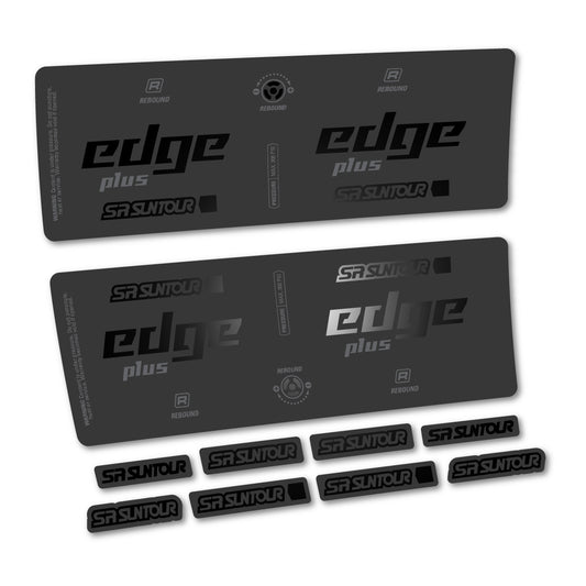 Black decal for SR Suntour Edge Plus R 2021-2025 rear shock – bike sticker vinyl