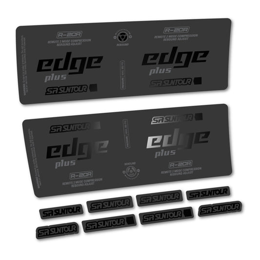 Black decal for SR Suntour Edge Plus R 2CR 2021-2025 rear shock – bike sticker vinyl