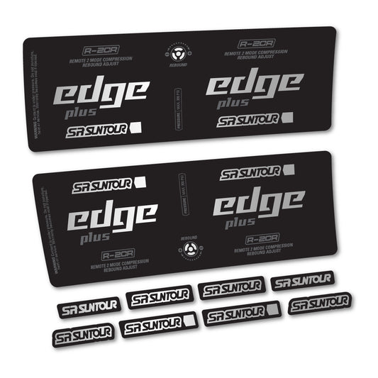 Light Silver decal for SR Suntour Edge Plus R 2CR 2021-2025 rear shock – bike sticker vinyl
