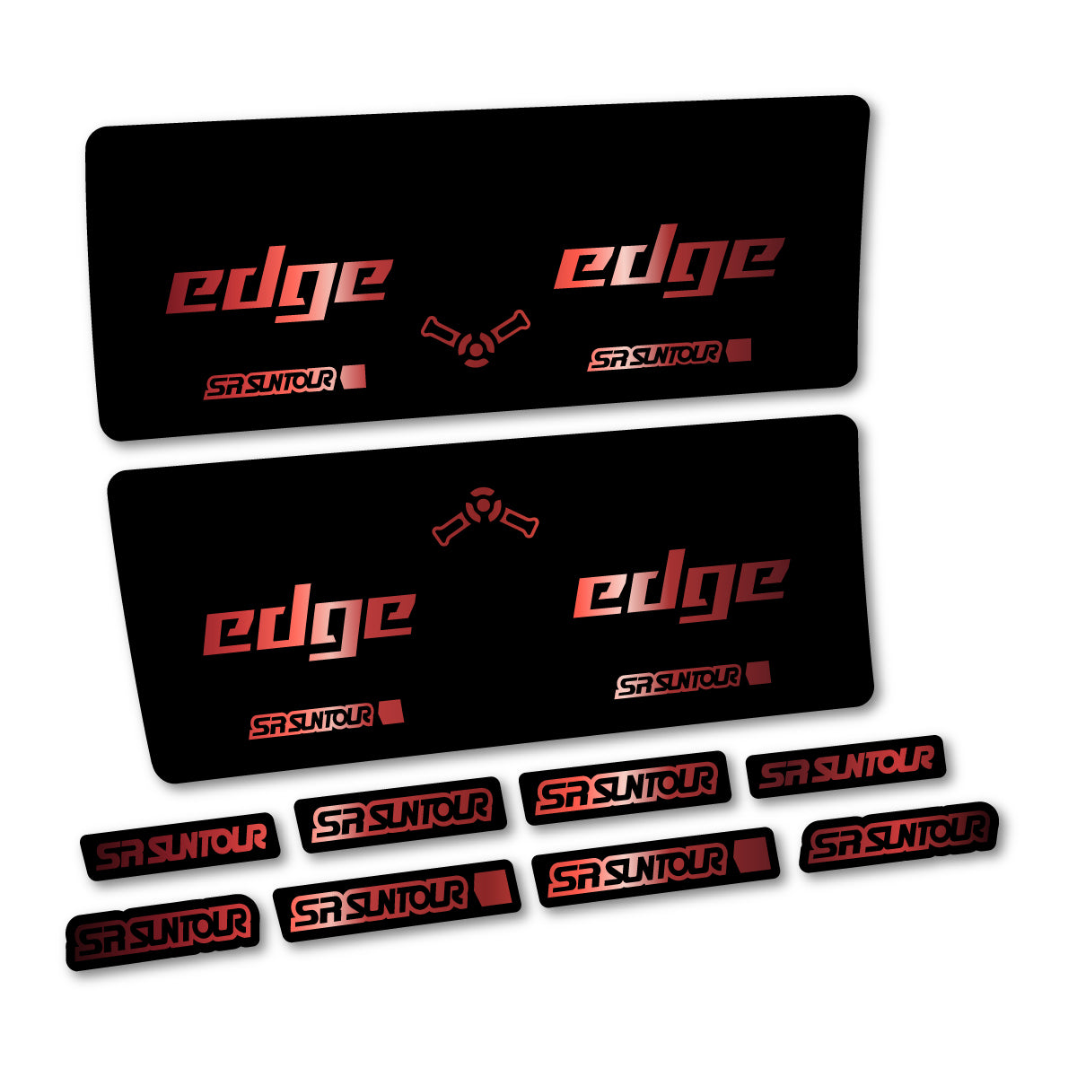 Compatible Stickers for SR Suntour Edge X SV 2CR 2024-2025, Shock Absorber vinyl decals - Copper