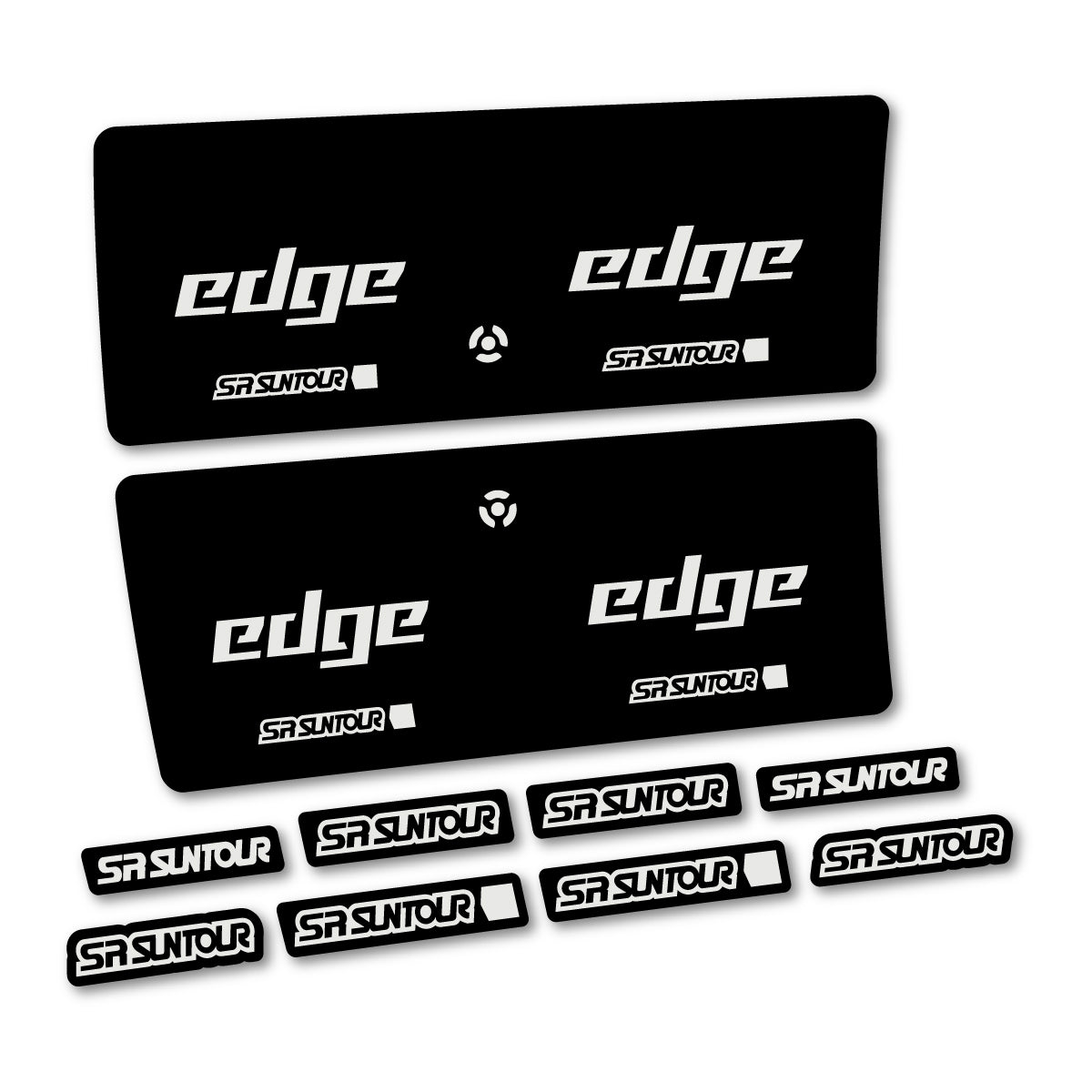 Compatible Stickers for SR Suntour Edge X SV R 2024-2025, Shock Absorber vinyl decals - Pearl Grey