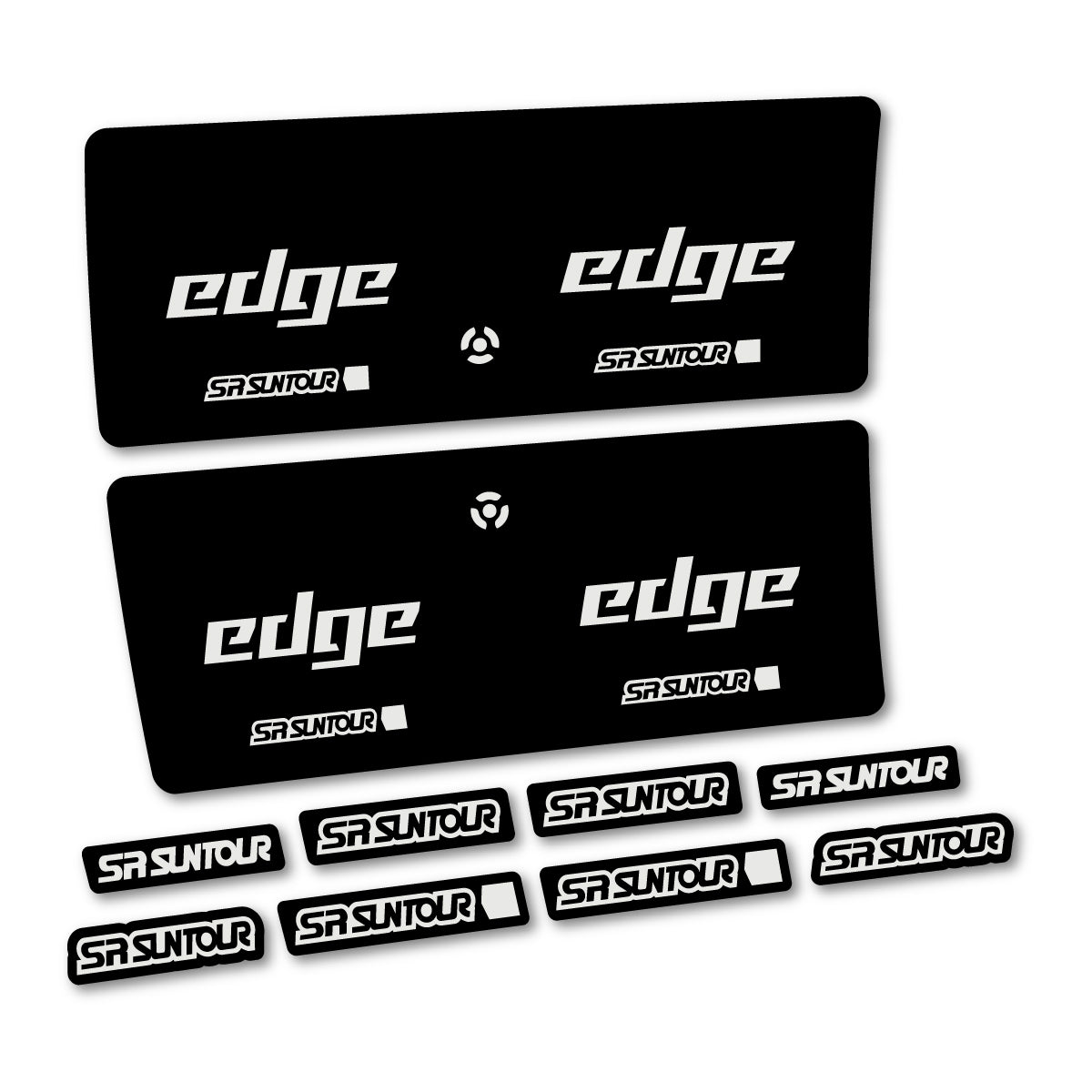 Compatible Stickers for SR Suntour Edge X SV R 2CR 2024-2025, Shock Absorber vinyl decals - Pearl Grey