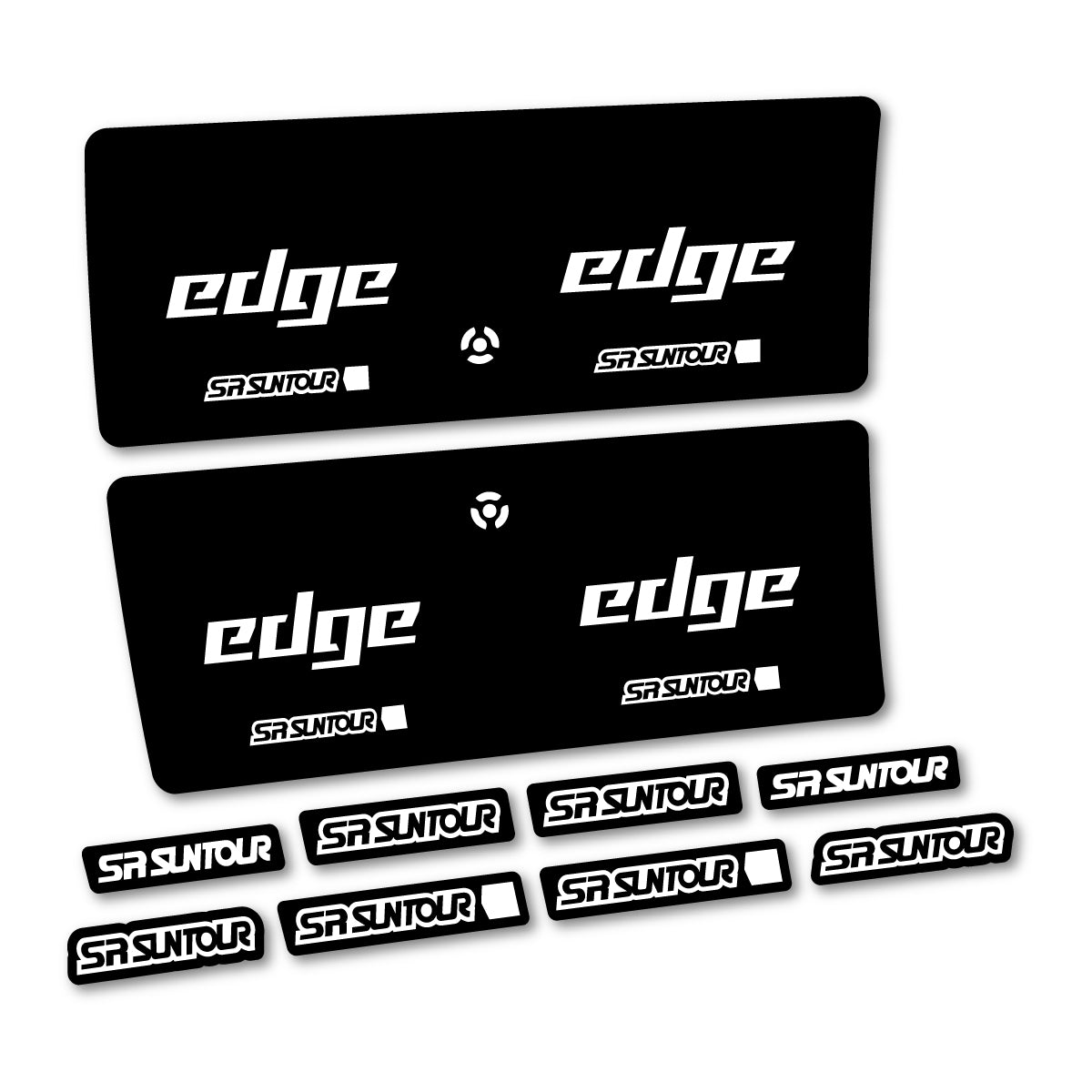Compatible Stickers for SR Suntour Edge X SV R 2CR 2024-2025, Shock Absorber vinyl decals - White