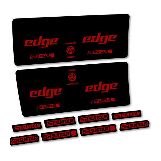 Dark Red decal for SR Suntour Edge X SV RC 2024-2025 rear shock – bike sticker vinyl