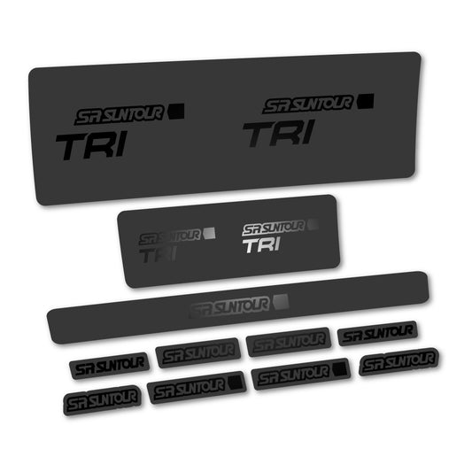 Black decal for SR Suntour TriAir LVN R 2024-2025 rear shock – bike sticker vinyl