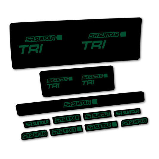 Dark Green decal for SR Suntour TriAir LVN R 2024-2025 rear shock – bike sticker vinyl