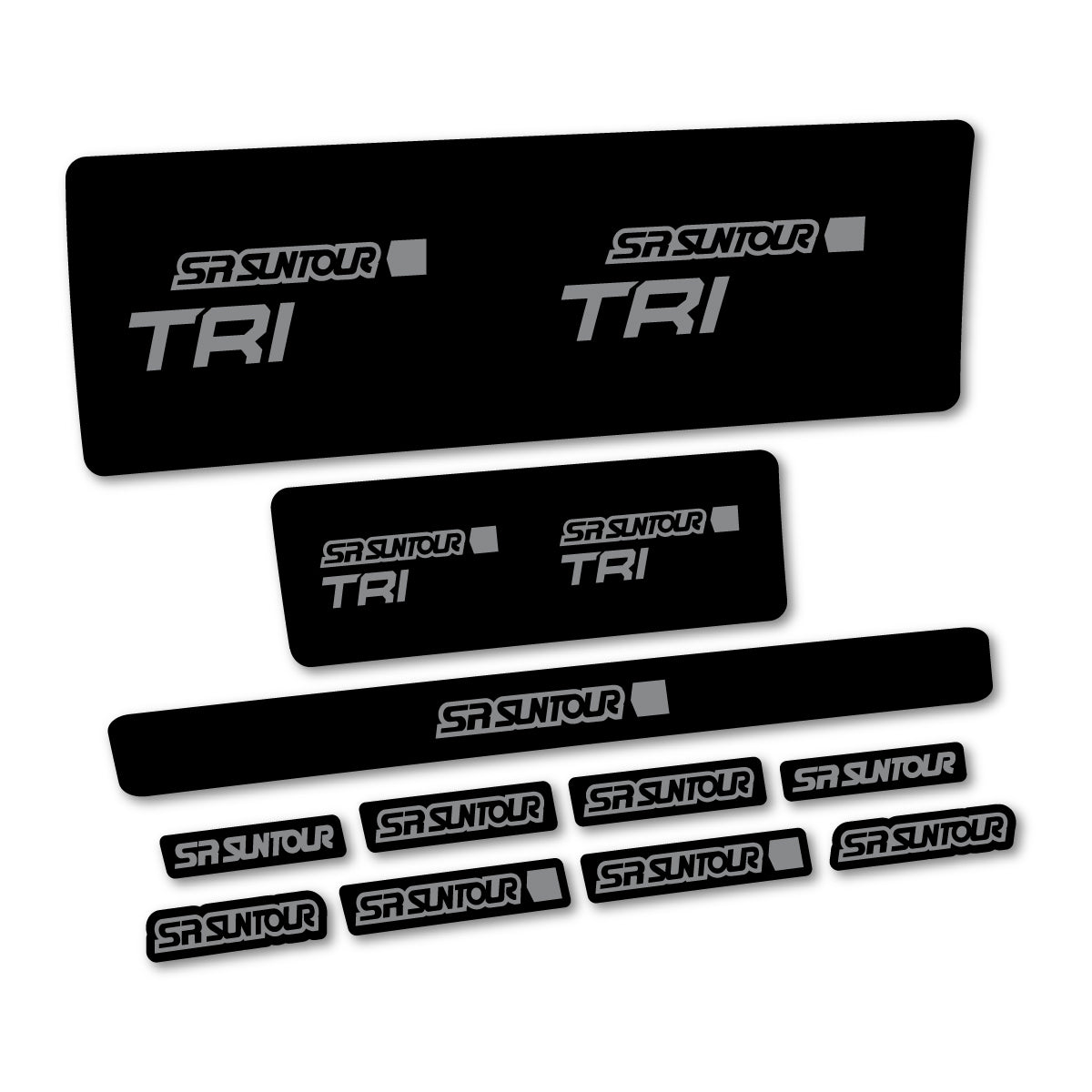 Compatible Stickers for SR Suntour TriAir LVN R 2024-2025, Shock Absorber vinyl decals - Traffic Grey