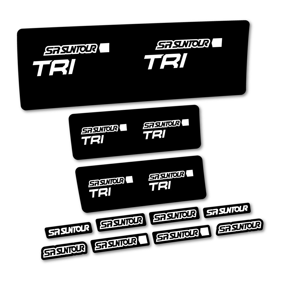 Compatible Stickers for SR Suntour TriAir SV R 2024-2025, Shock Absorber vinyl decals - White