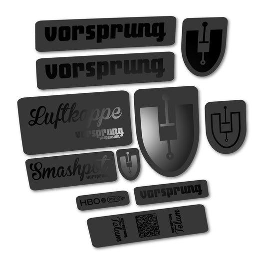 Black decal for Vorsprung Smashpot fork – bike sticker vinyl