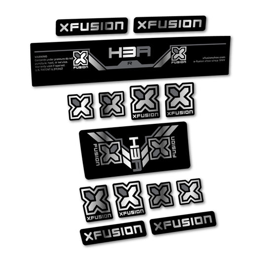 Chrome Silver decal for Xfusion H3A R 2026 rear shock – bike sticker vinyl