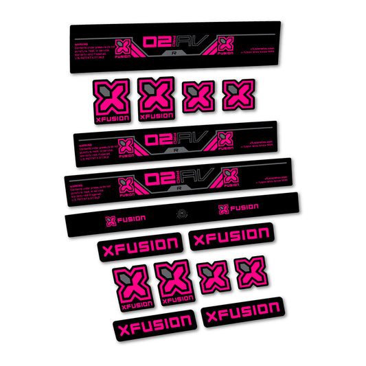 Neon Pink decal for Xfusion O2 Pro R 2026 rear shock – bike sticker vinyl