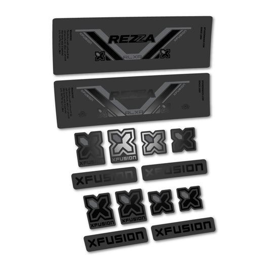 Black decal for Xfusion Rezza RLXR 2026 rear shock – bike sticker vinyl