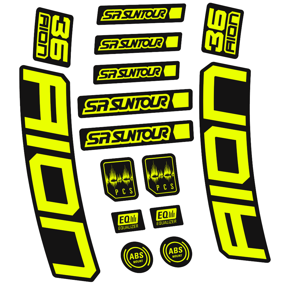 Decal SR Suntour Aion 36 Boost White, Fork 29, bike sticker vinyl