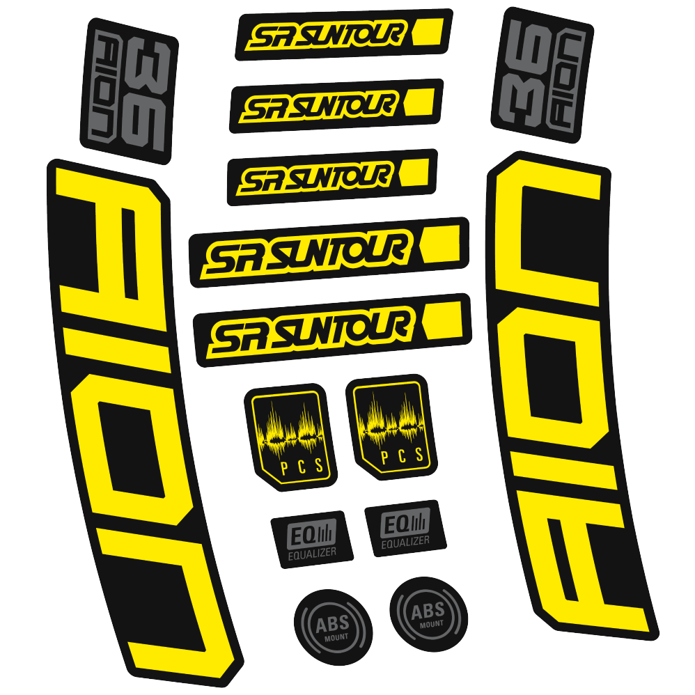 Decal SR Suntour Aion 36 Boost White, Fork 29, bike sticker vinyl