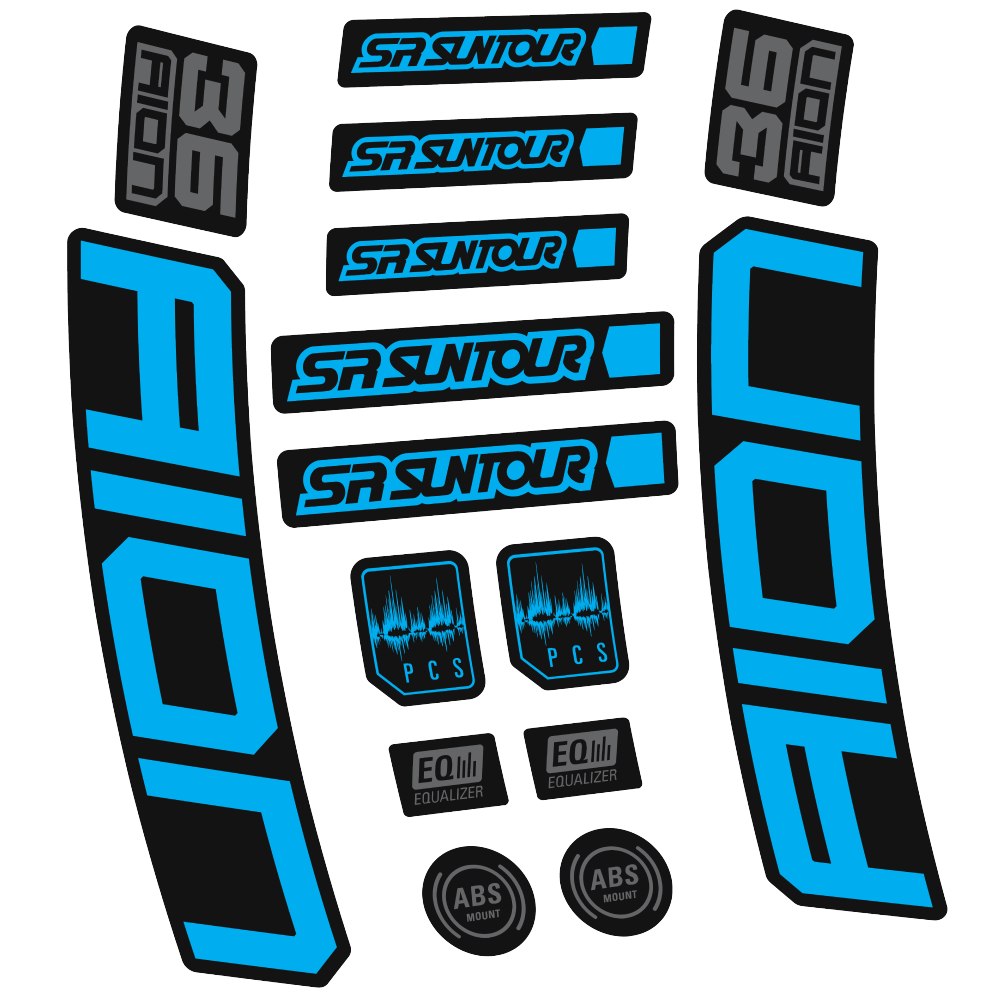 Decal SR Suntour Aion 36 Boost White, Fork 29, bike sticker vinyl
