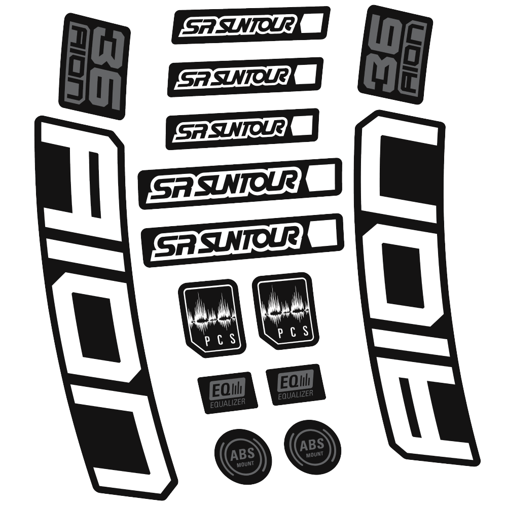 Decal SR Suntour Aion 36 Boost White, Fork 29, bike sticker vinyl